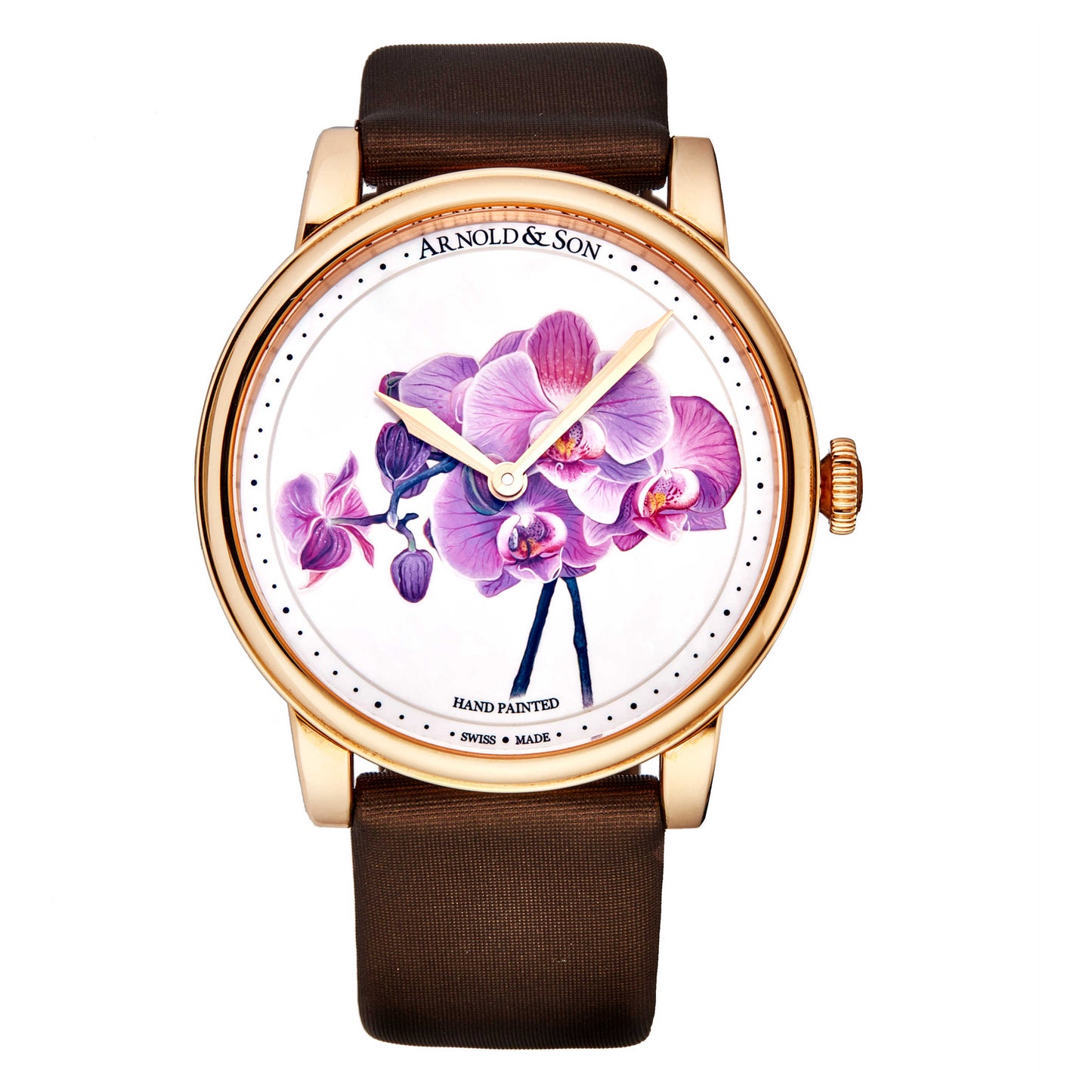 Front view of Arnold & Son HM Flowers Women's Manual-Wind Watch 1LCAP.MO4AL513A