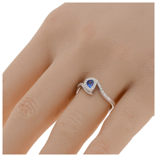 Bliss by Damiani Diamond and Sapphire Women's Ring 20064072 - Image #2