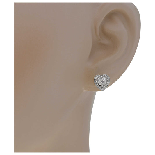 Bliss by Damiani Diamond Heart Stud Women's Earrings 20087975 - Image #2