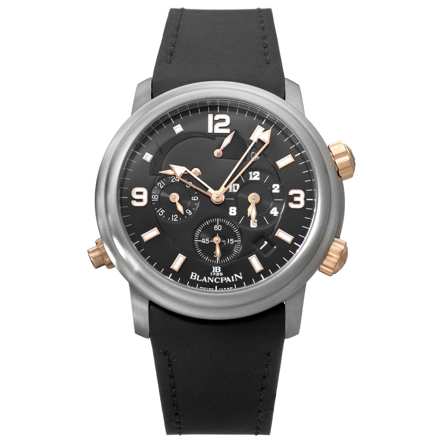 Front view of Blancpain Leman Men's Watch 2041-12A30-64B