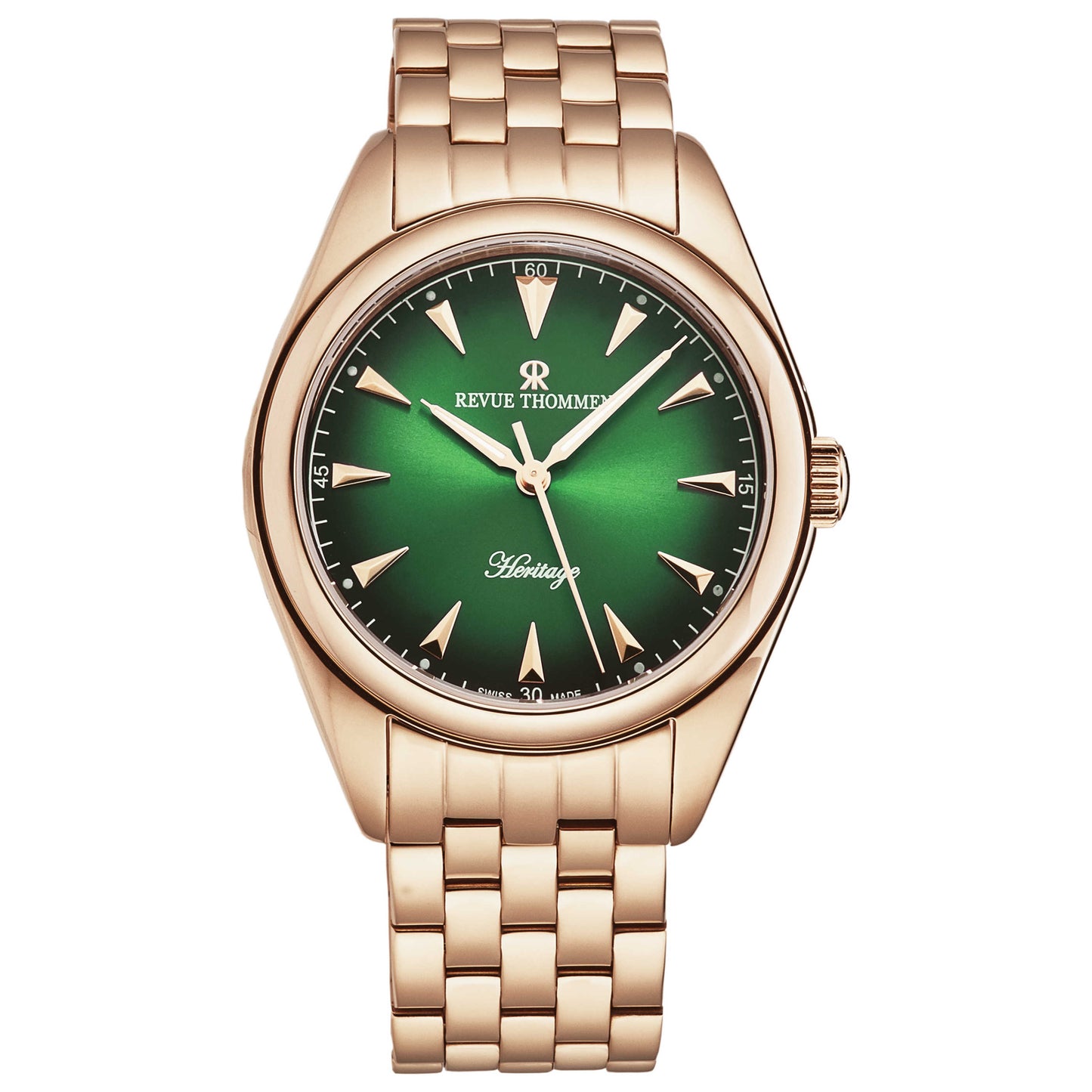Front view of Revue Thommen Heritage Men's Automatic Watch 21010.2164