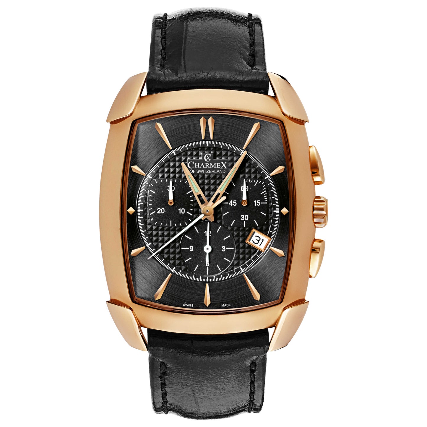 Front view of Charmex Evian Men's Swiss Quartz (Battery-Powered) Watch 2381