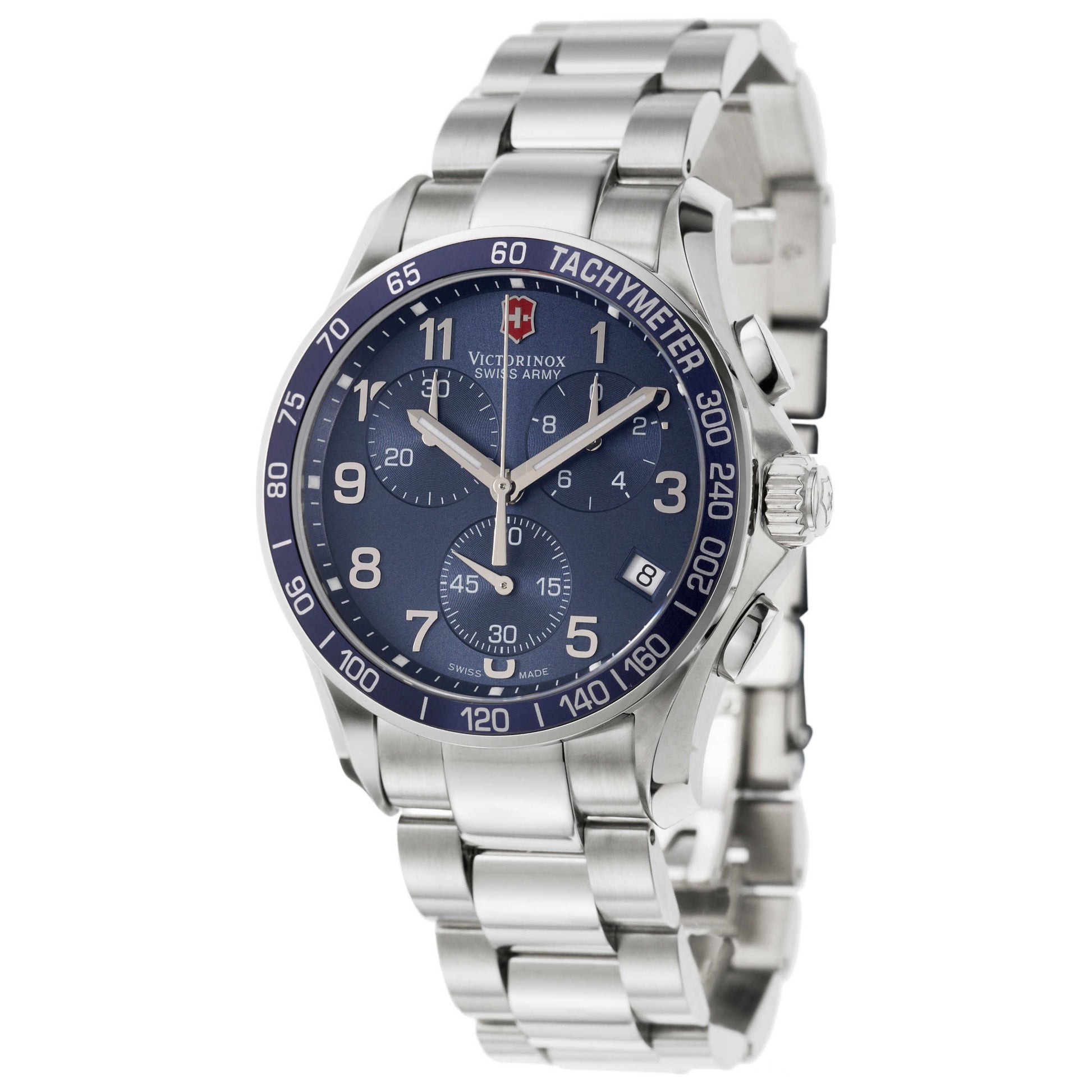 Front view of Victorinox Swiss Army Chrono Classic Men's Swiss Quartz (Battery-Powered) Watch 241120