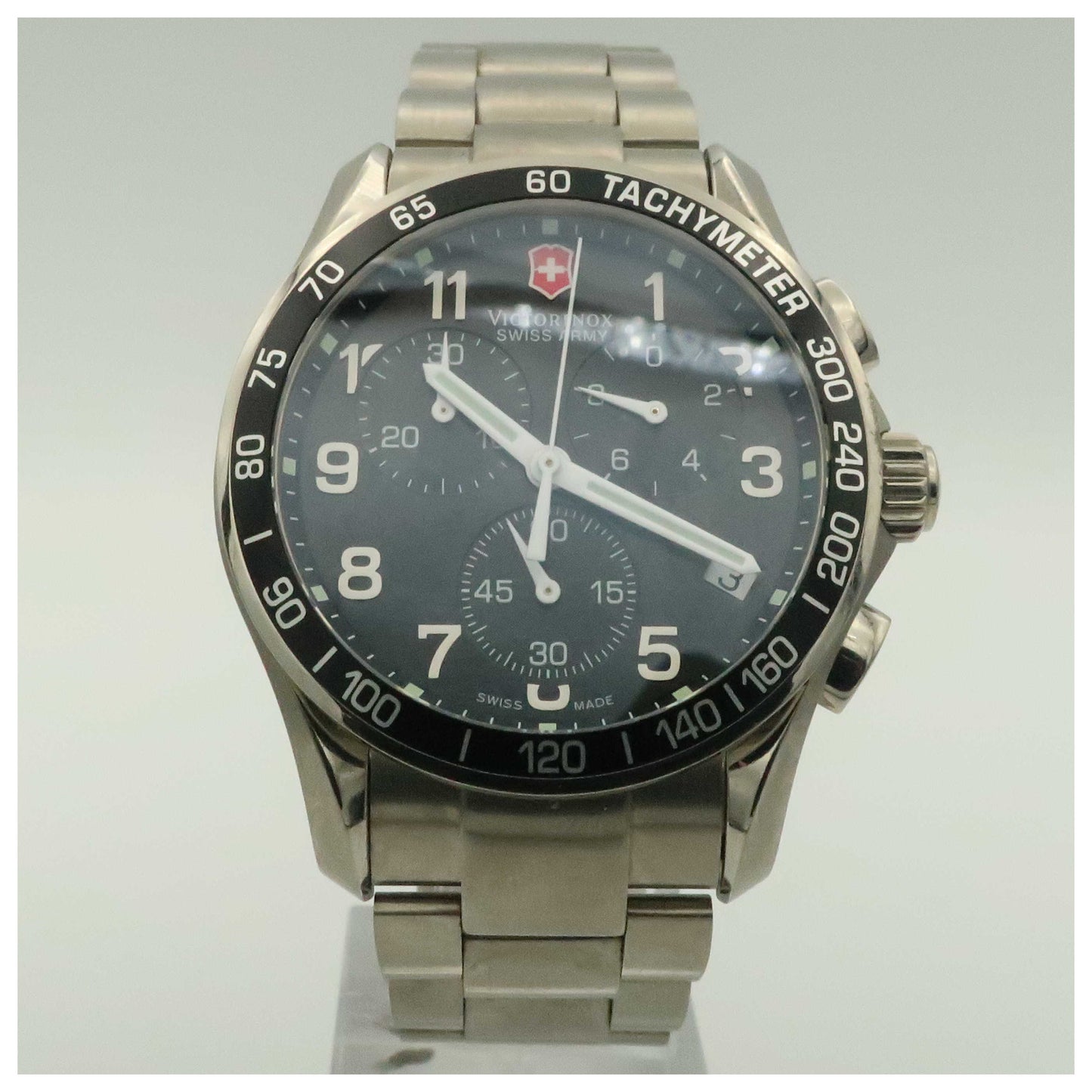 Front view of Victorinox Swiss Army Chrono Classic Men's Swiss Quartz (Battery-Powered) Watch 241171-PO