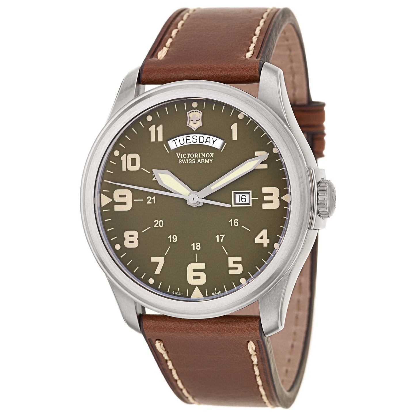 Front view of Victorinox Swiss Army Classic Men's Swiss Quartz (Battery-Powered) Watch 241290