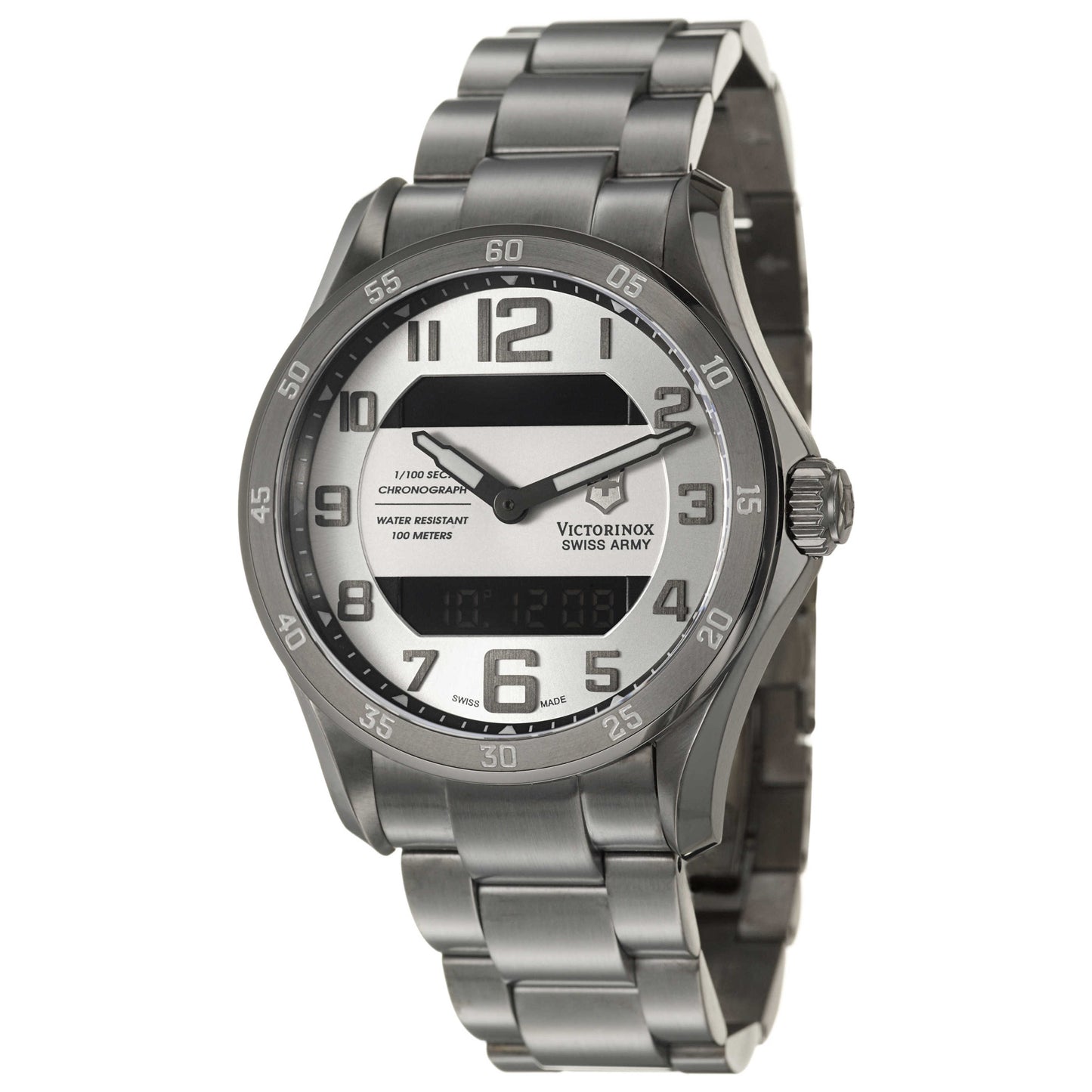 Front view of Victorinox Swiss Army Chrono Classic Men's Swiss Quartz (Battery-Powered) Watch 241301