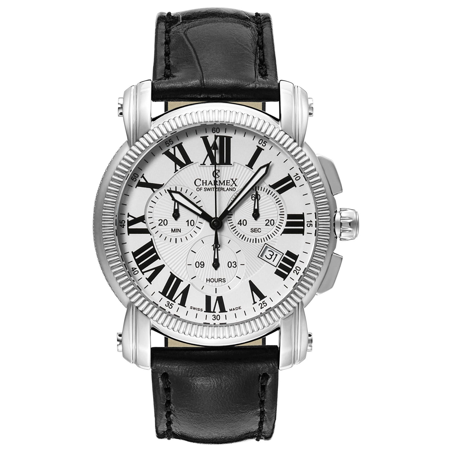 Front view of Charmex Aspen Men's Swiss Quartz (Battery-Powered) Watch 2450
