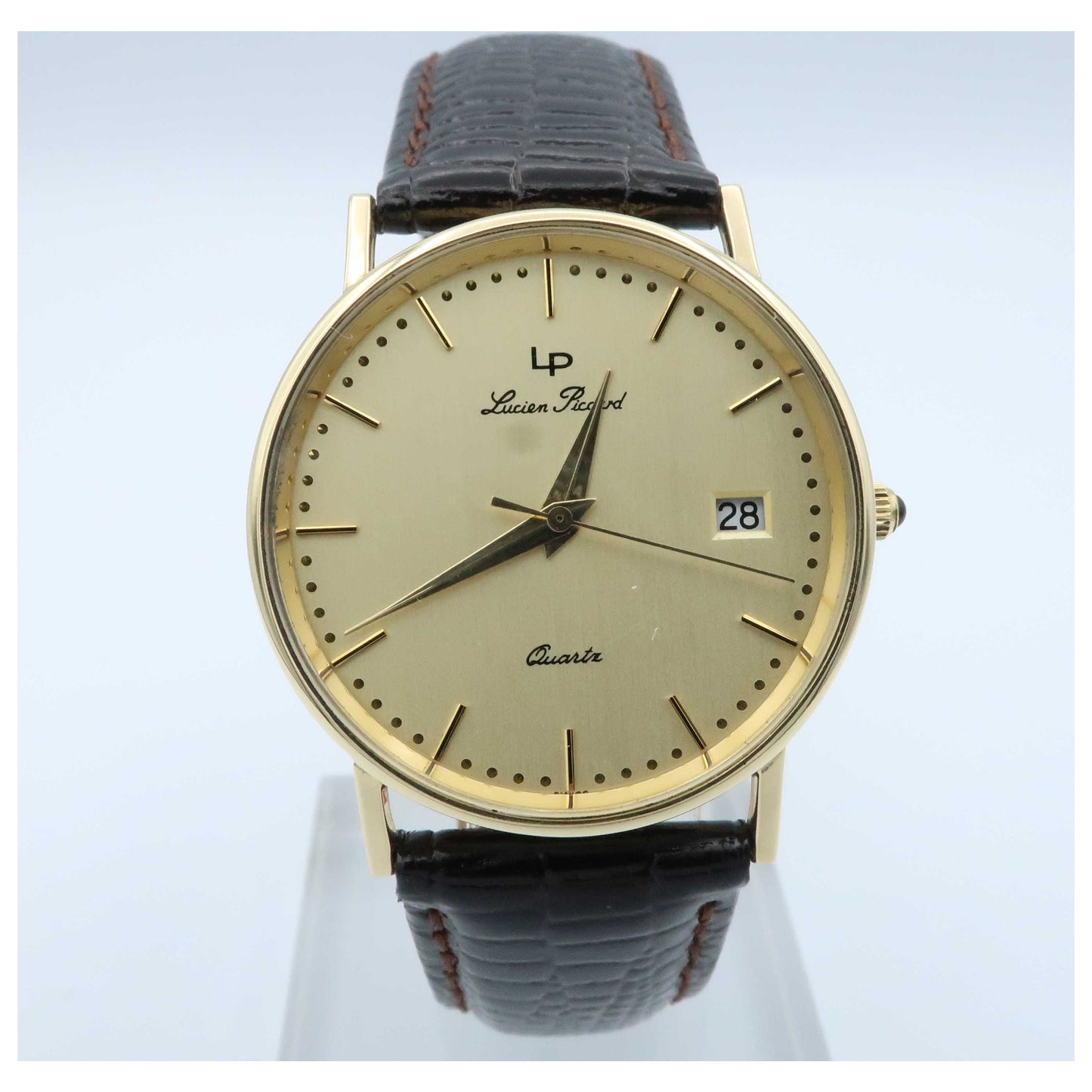 Front view of Lucien Piccard Collection Men's Quartz Watch 24762C-PO