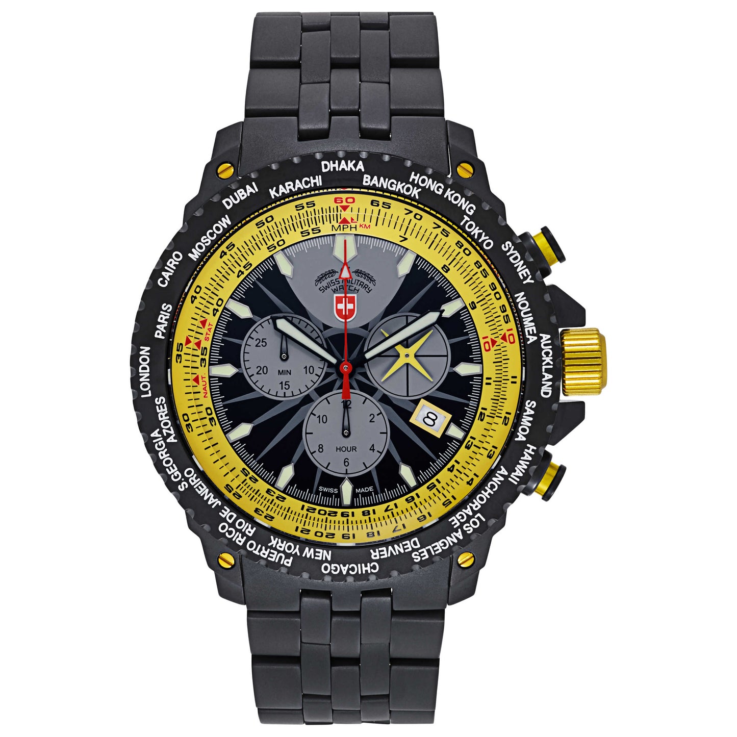 Front view of Swiss Military Hurricane Men's Swiss Quartz (Battery-Powered) Watch 2478