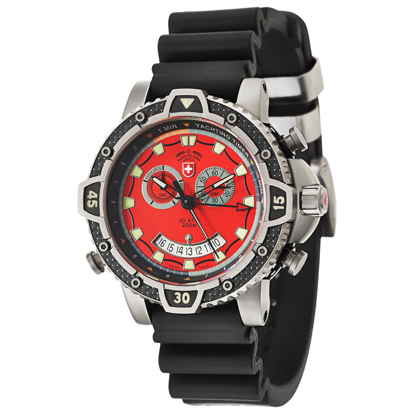 Front view of Swiss Military Typhoon Men's Swiss Quartz (Battery-Powered) Watch 24831