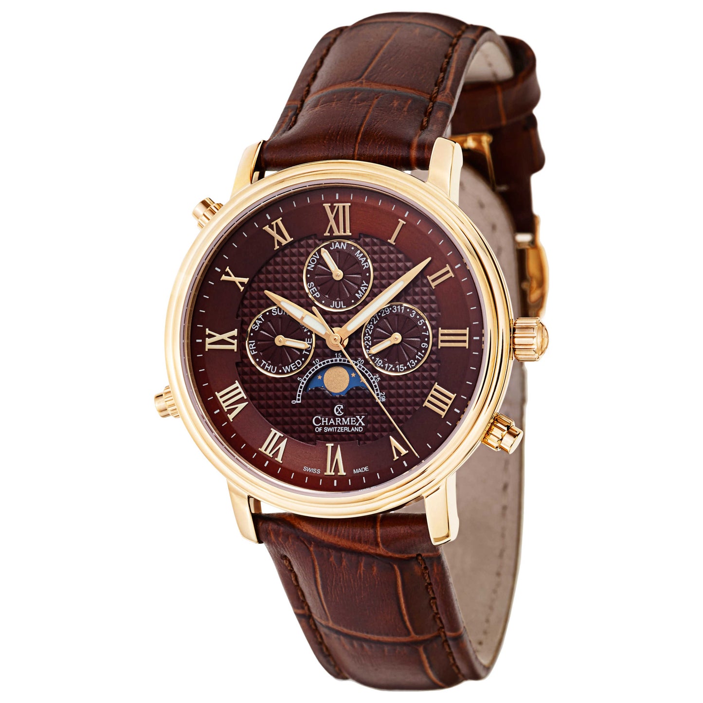 Front view of Charmex Vienna II Men's Swiss Quartz (Battery-Powered) Watch 2498