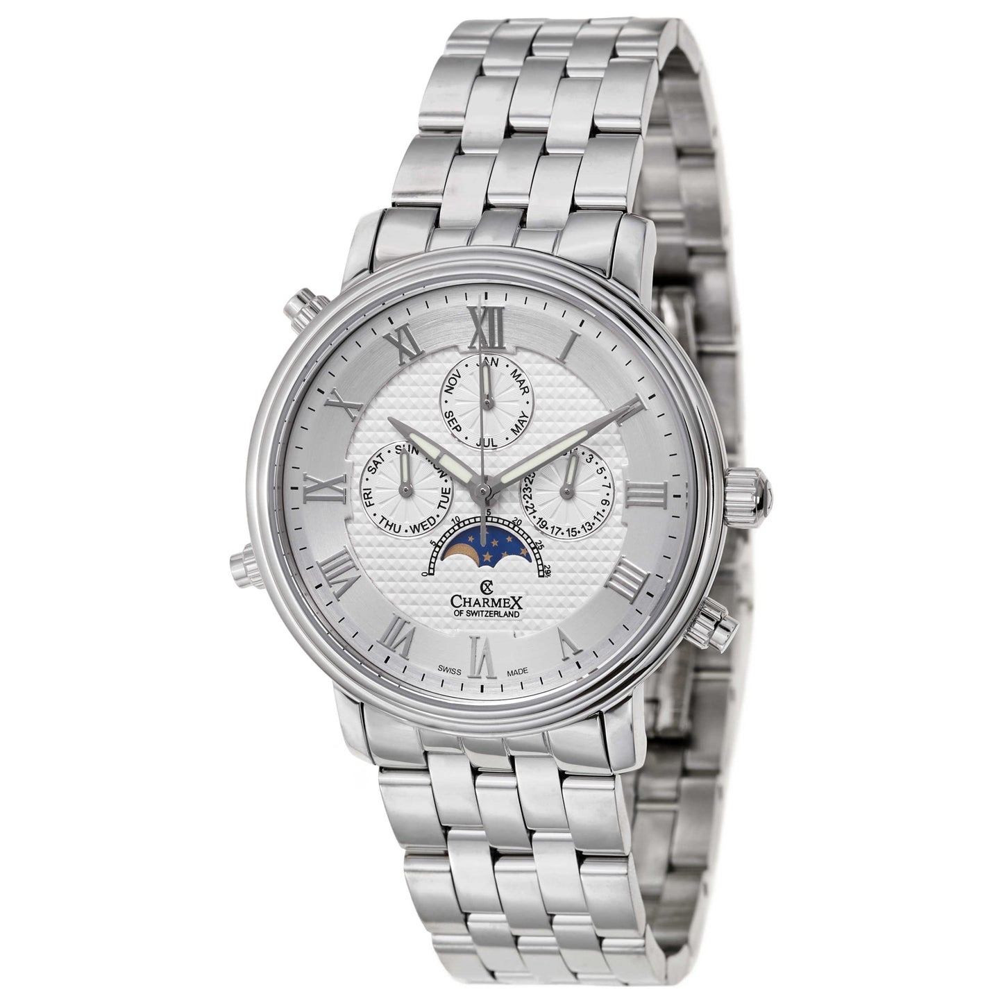 Front view of Charmex Vienna II Men's Swiss Quartz (Battery-Powered) Watch 2505