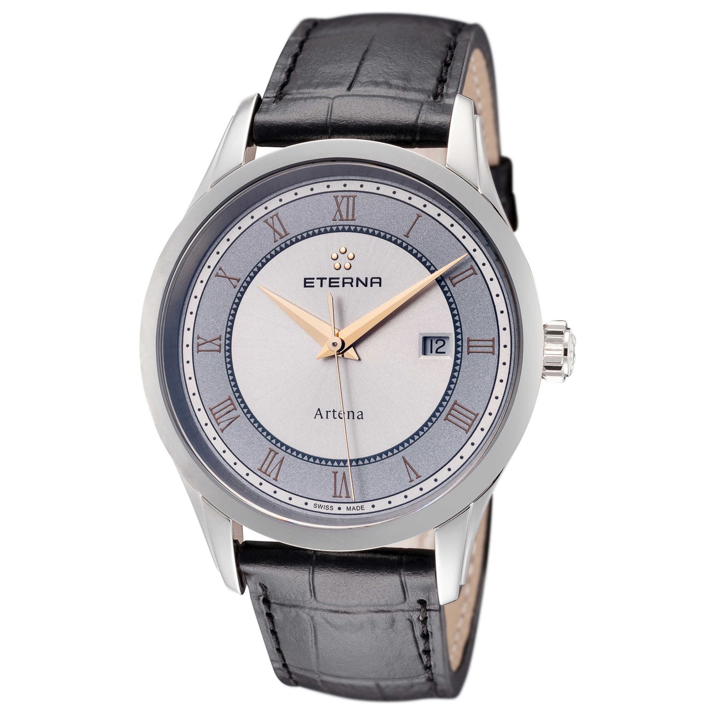 Front view of Eterna Artena Men's Swiss Quartz (Battery-Powered) Watch 2520-41-56-1258