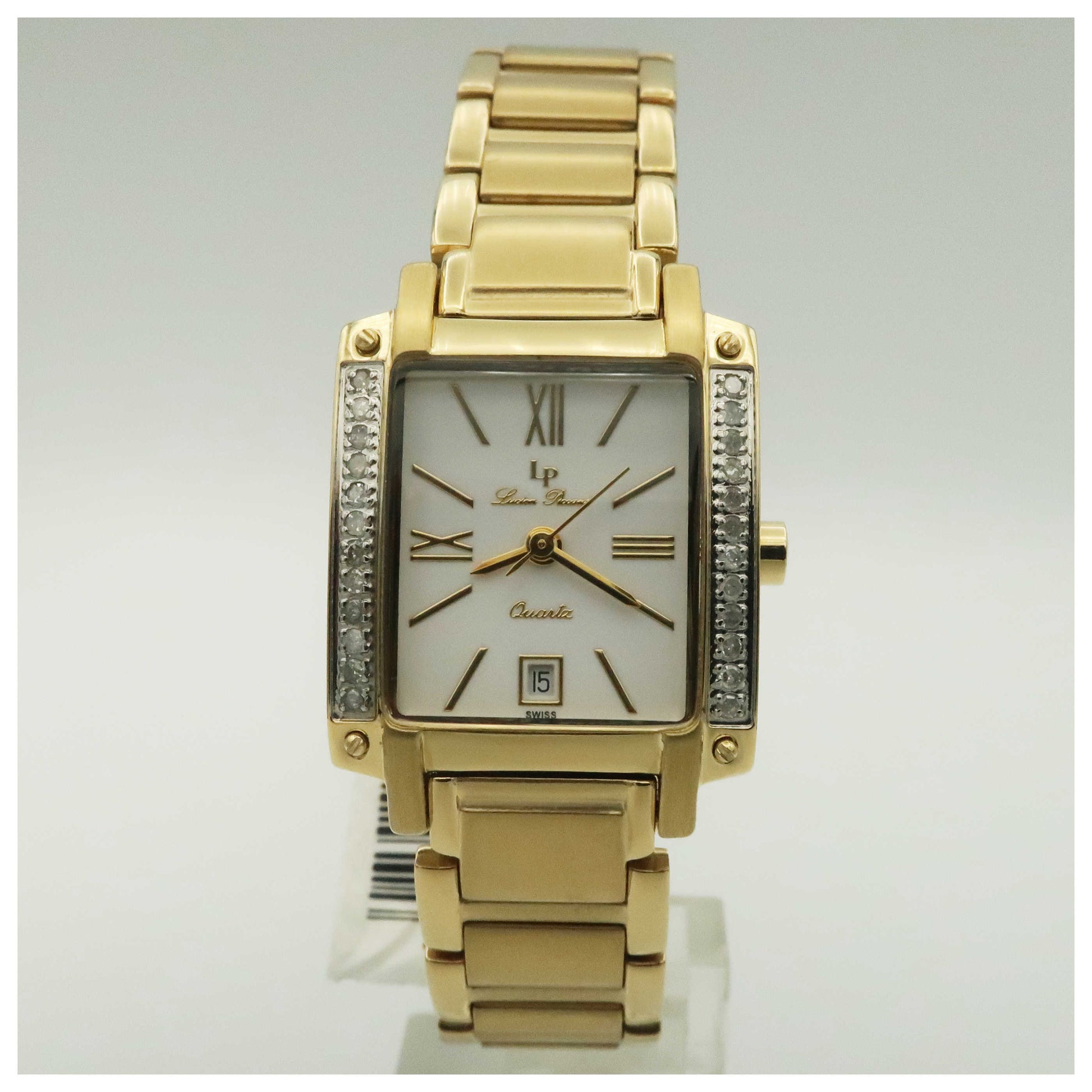 Front view of Lucien Piccard Virtue Women's Swiss Quartz (Battery-Powered) Watch 26006GLD-SDV2
