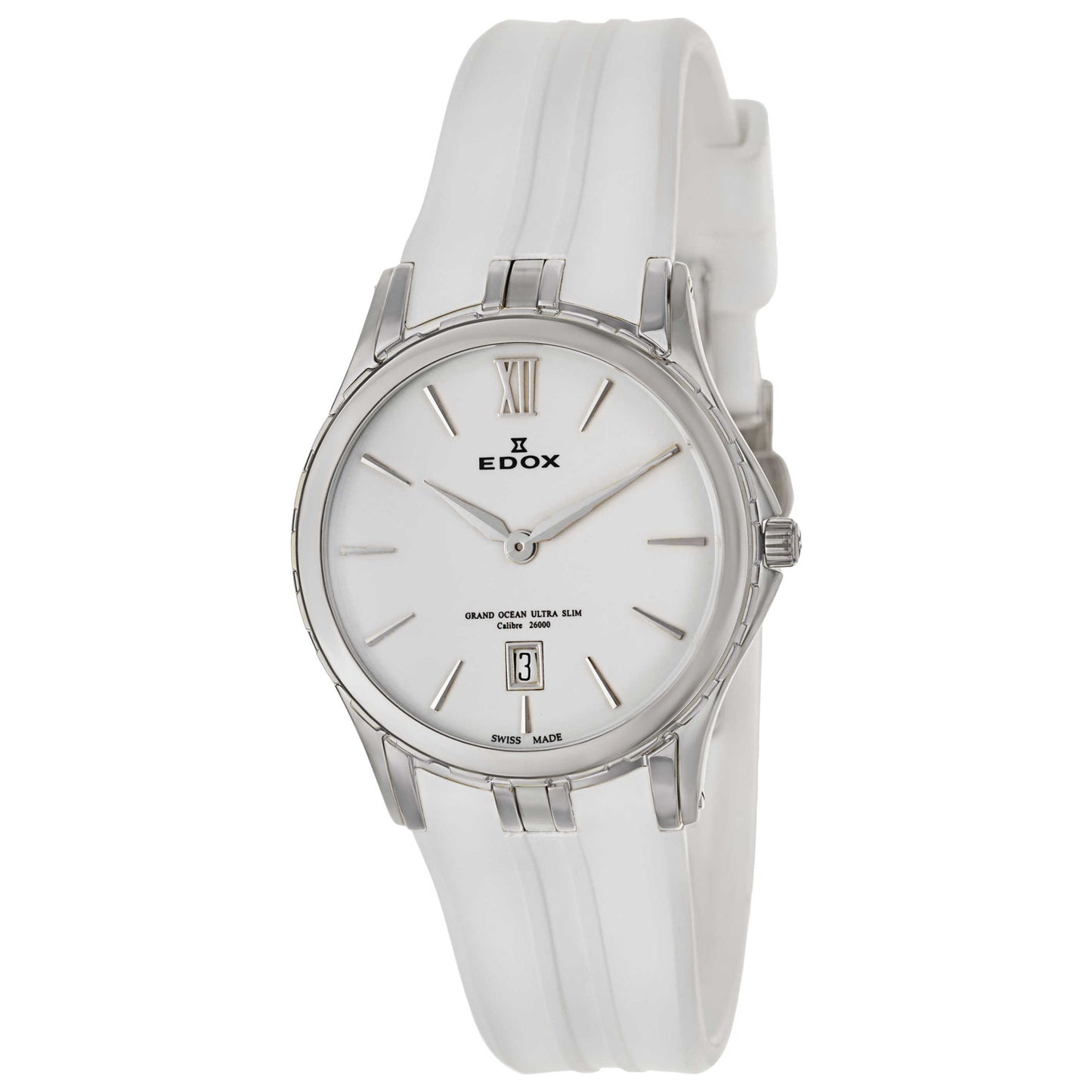 Front view of Edox Grand Ocean Women's Swiss Quartz (Battery-Powered) Watch 26024-3-BIN