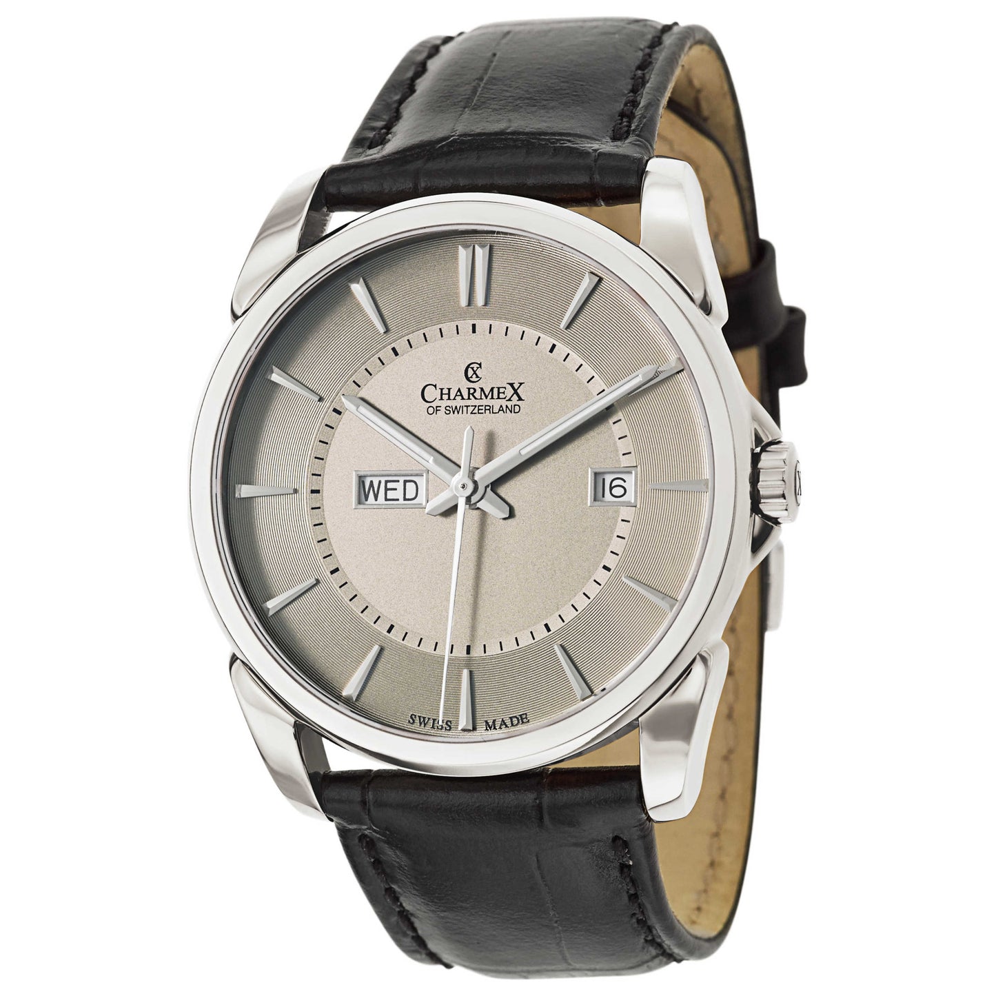 Front view of Charmex New Yorker Men's Swiss Quartz (Battery-Powered) Watch 2621