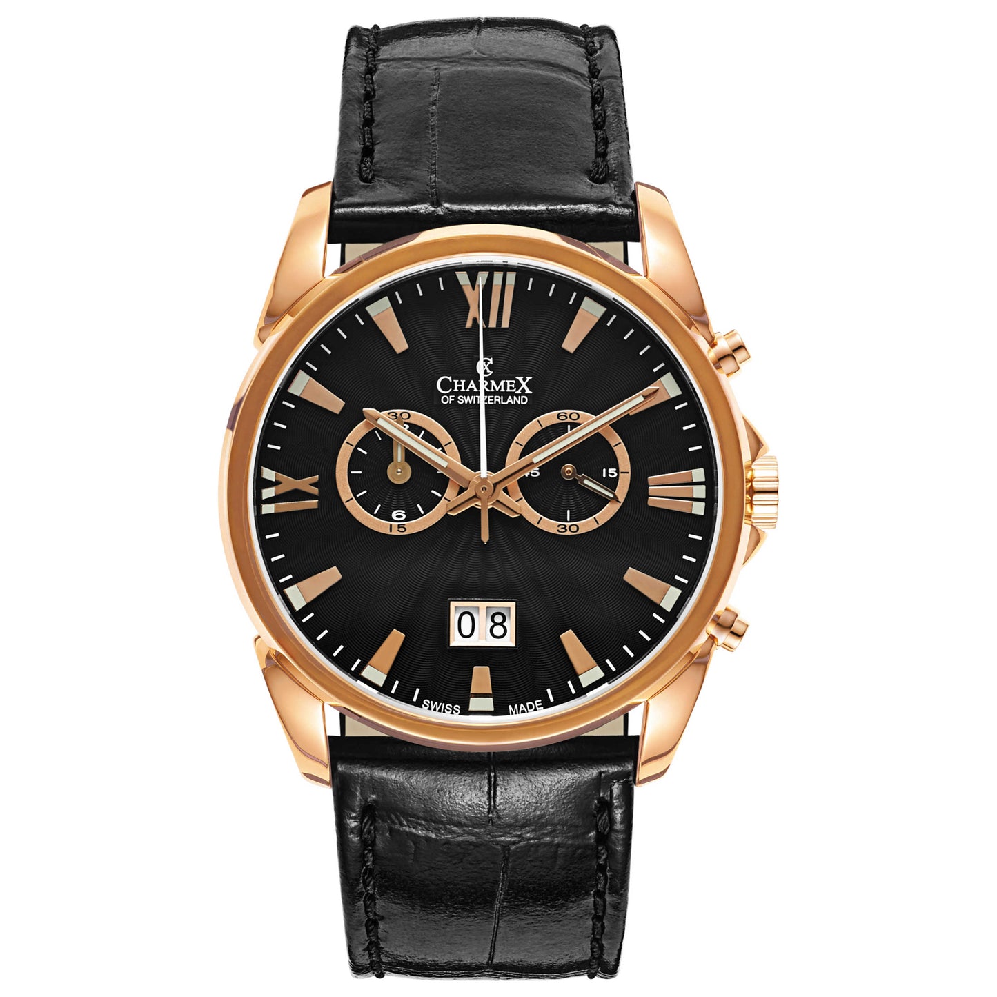 Front view of Charmex Geneva Men's Swiss Quartz (Battery-Powered) Watch 2661