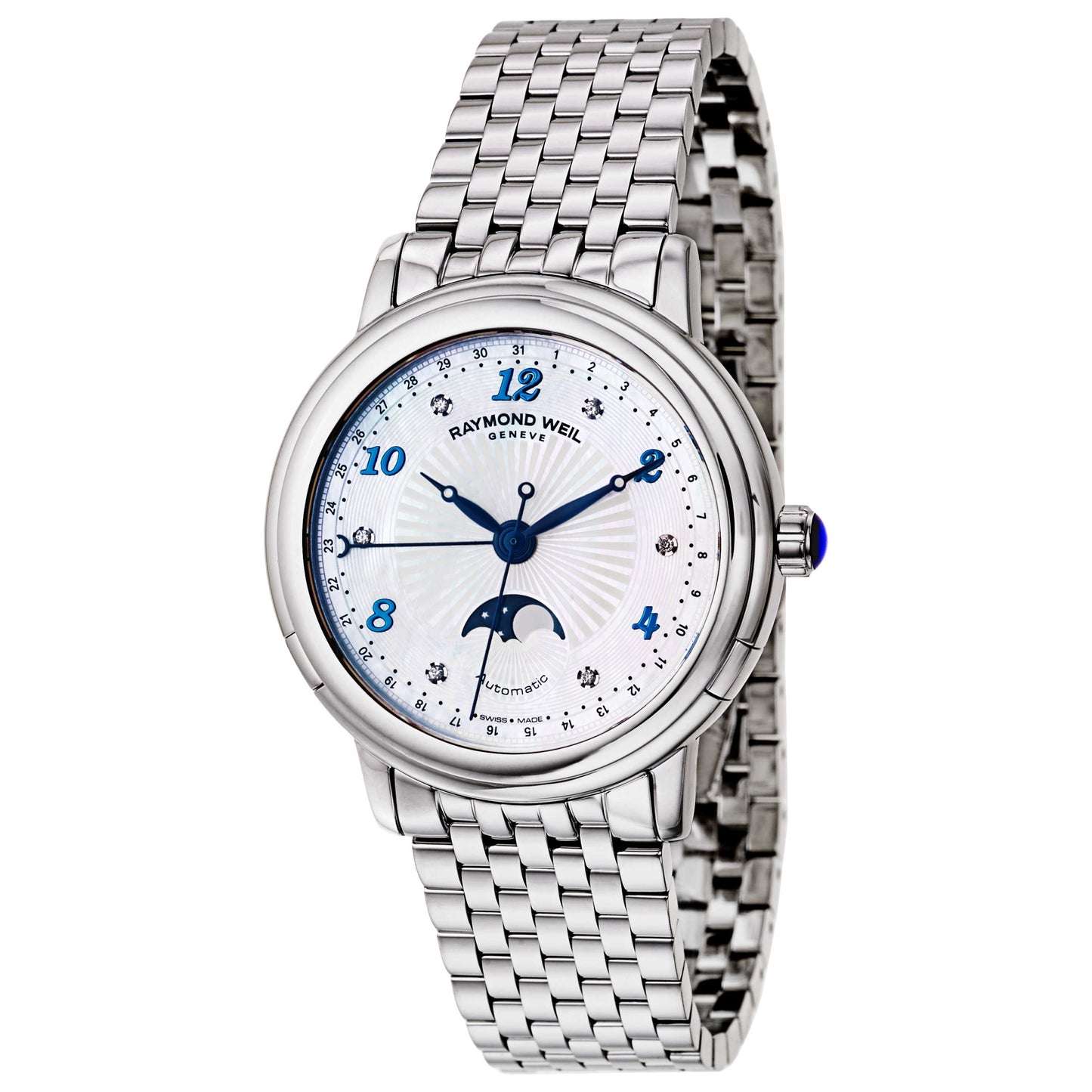 Front view of Raymond Weil Maestro Women's Automatic Watch 2739-ST-05985