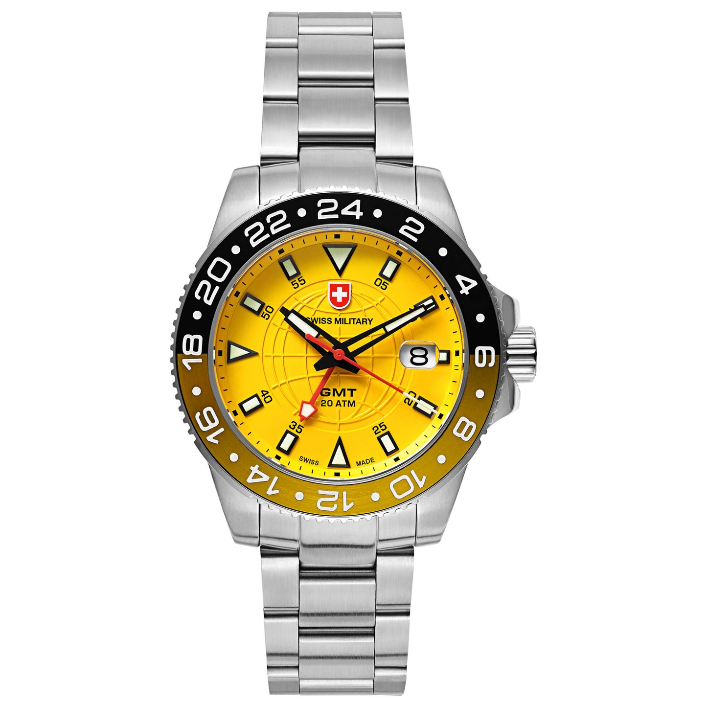 Front view of Swiss Military GMT Men's Swiss Quartz (Battery-Powered) Watch 2774