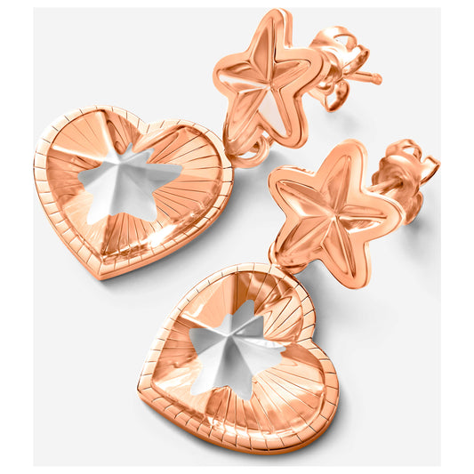 Front view of Baccarat Etoile Mon Coeur Women's Earrings 2812899