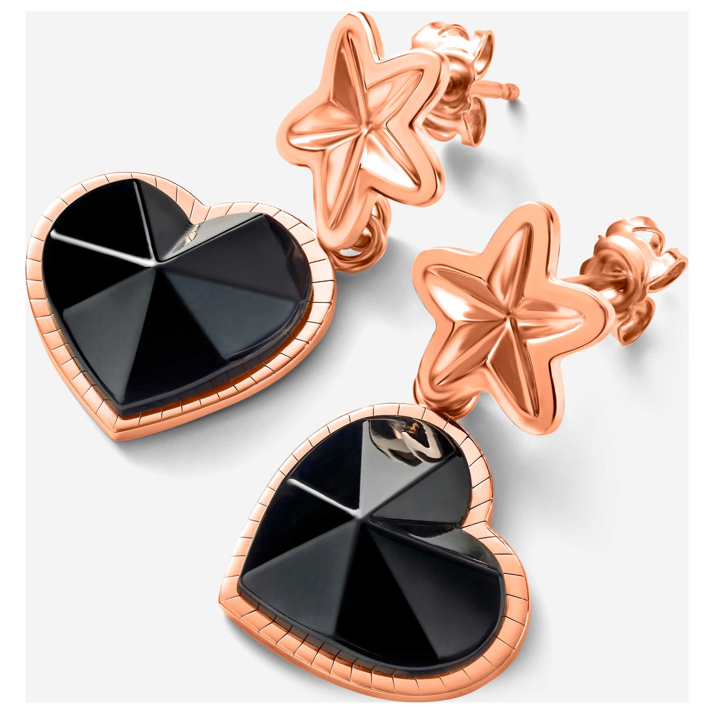 Front view of Baccarat Etoile Mon Coeur Women's Earrings 2812901