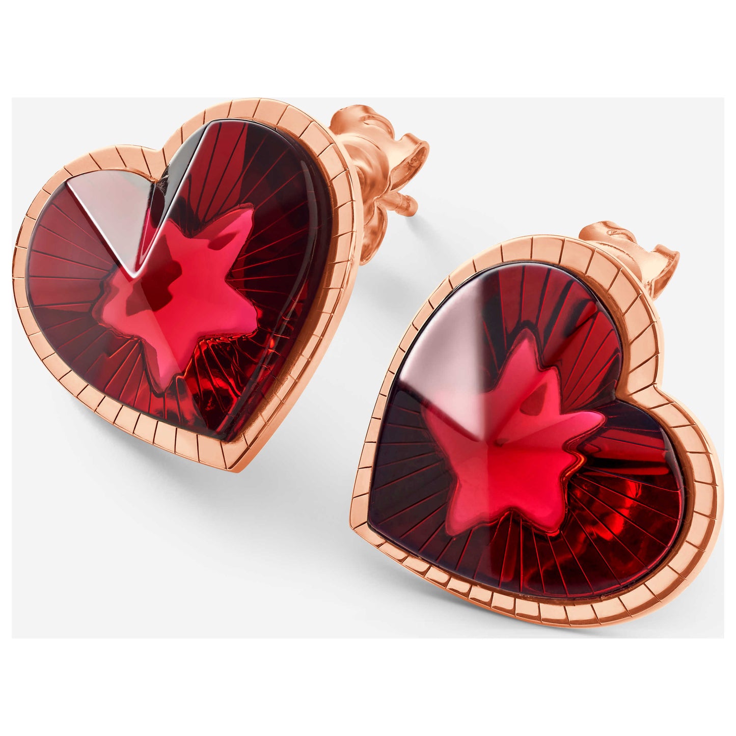 Front view of Baccarat Etoile Mon Coeur Women's Earrings 2813113