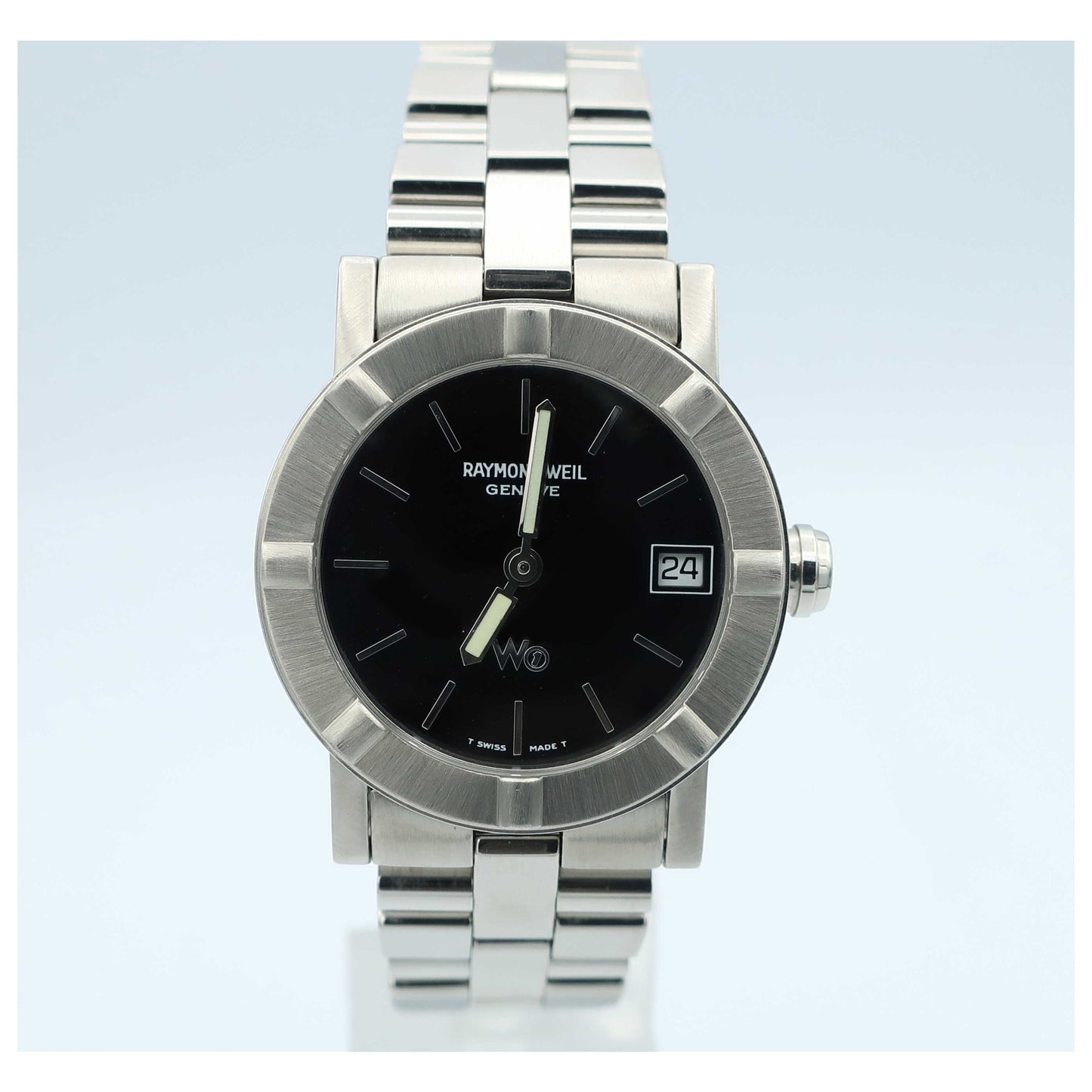 Front view of Raymond Weil W1 Women's Swiss Quartz (Battery-Powered) Watch 3000S-BI-SD2