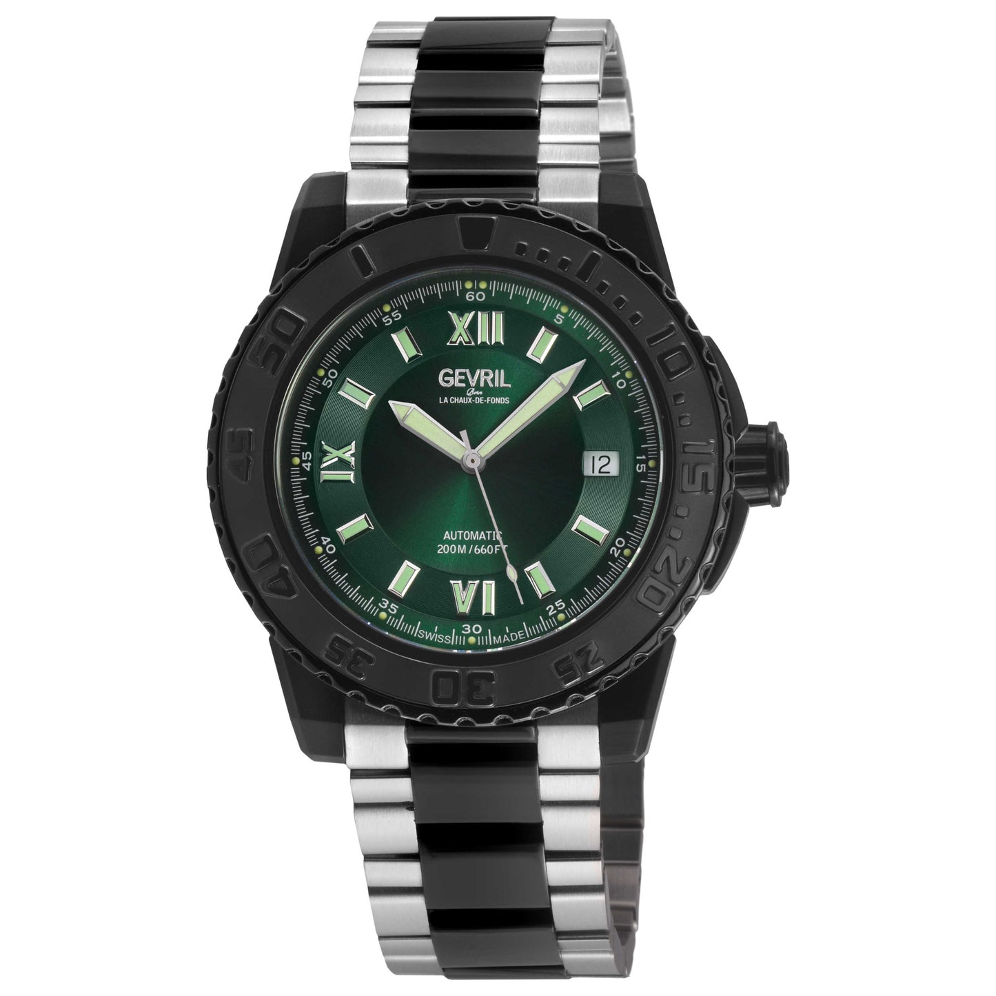 Front view of Gevril Seacloud Men's Automatic Watch 31289B