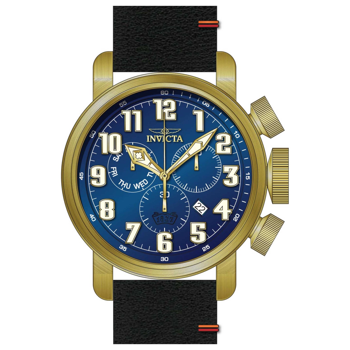 Front view of Invicta Aviator Men's Quartz Watch 31684