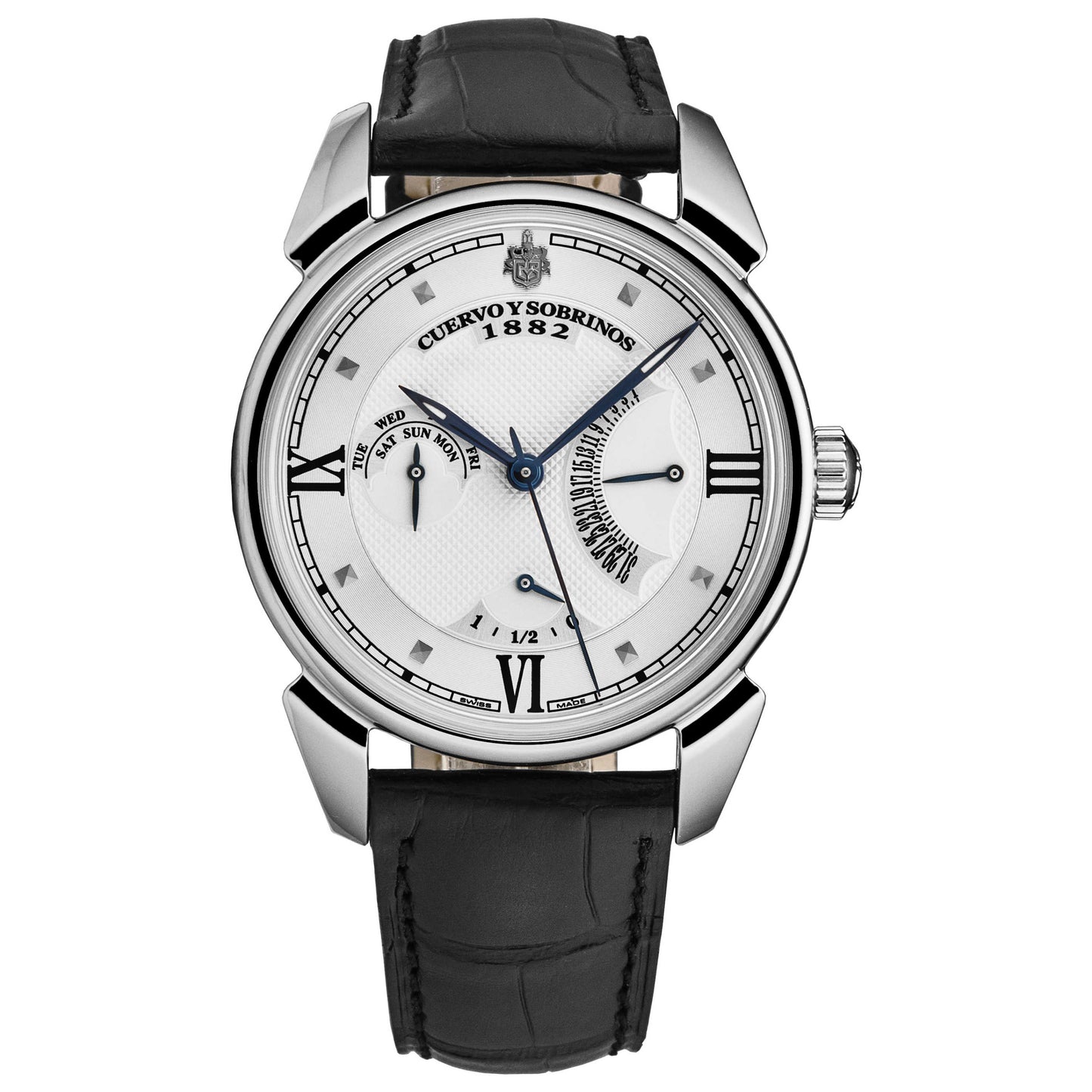 Front view of Cuervo y Sobrinos Historiador Men's Automatic Watch 3194.1A