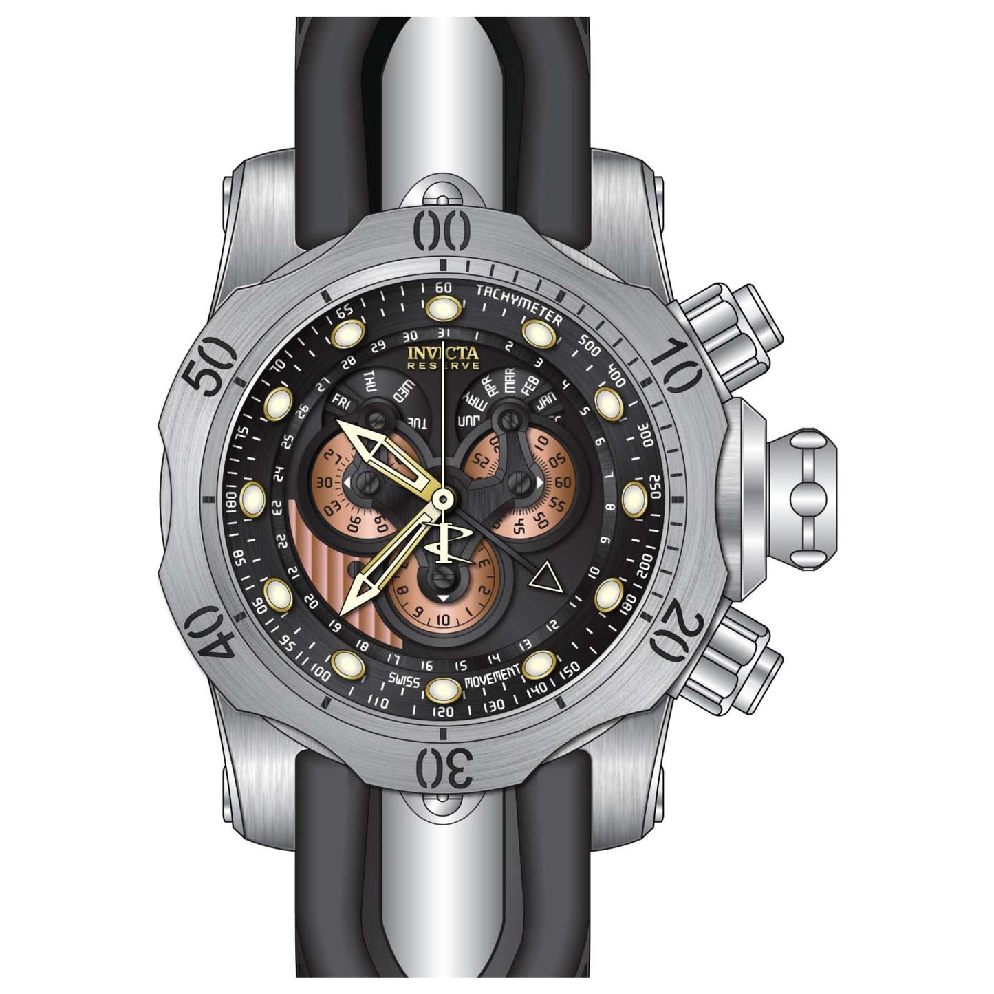Front view of Invicta Reserve Unisex Watch 32096