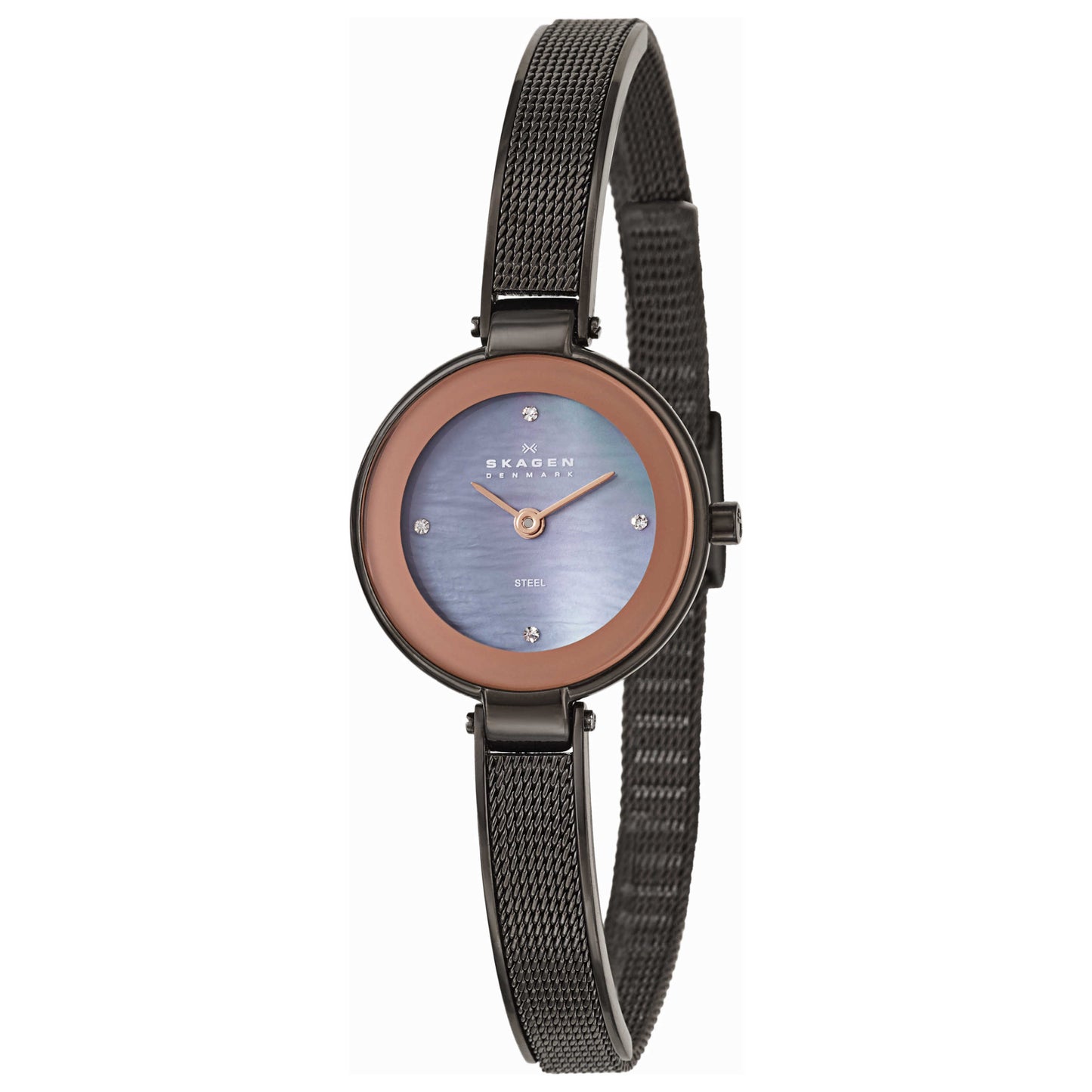 Front view of Skagen Mesh Women's Japanese Quartz (Battery-Powered) Watch 323SMR