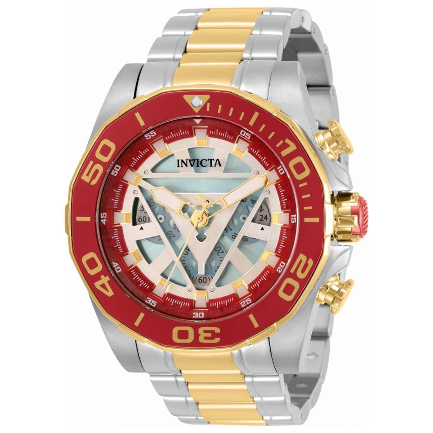 Front view of Invicta Marvel Iron Man Men's Quartz Watch 33368