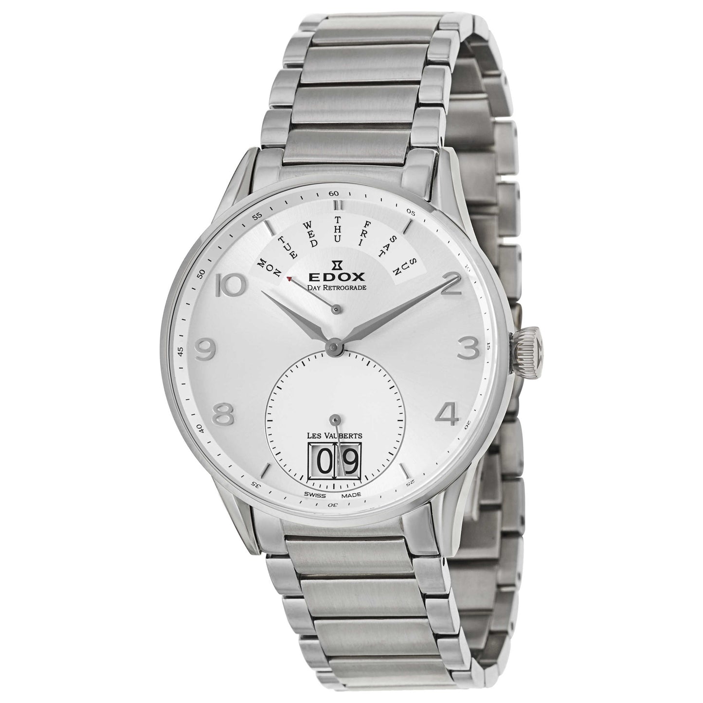 Front view of Edox Les Vauberts Men's Swiss Quartz (Battery-Powered) Watch 34006-3A-ABN