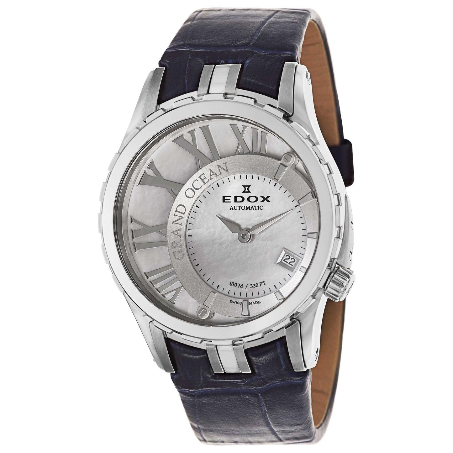 Front view of Edox Grand Ocean Men's Automatic Watch 37008-3-BAIN
