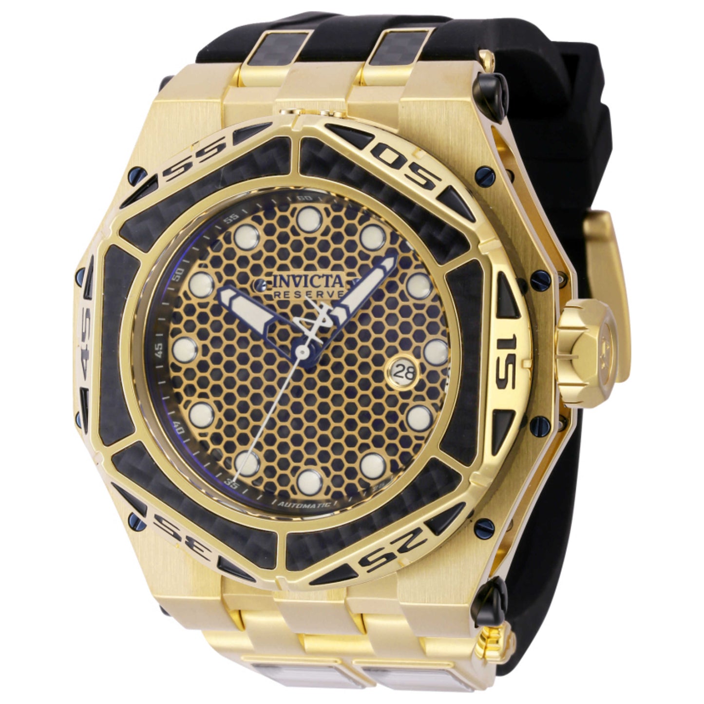 Front view of Invicta Carbon Hawk Men's Automatic Watch 38909