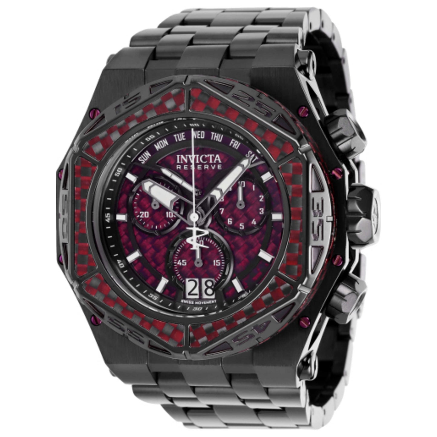 Front view of Invicta Carbon Hawk Men's Quartz Watch 38919