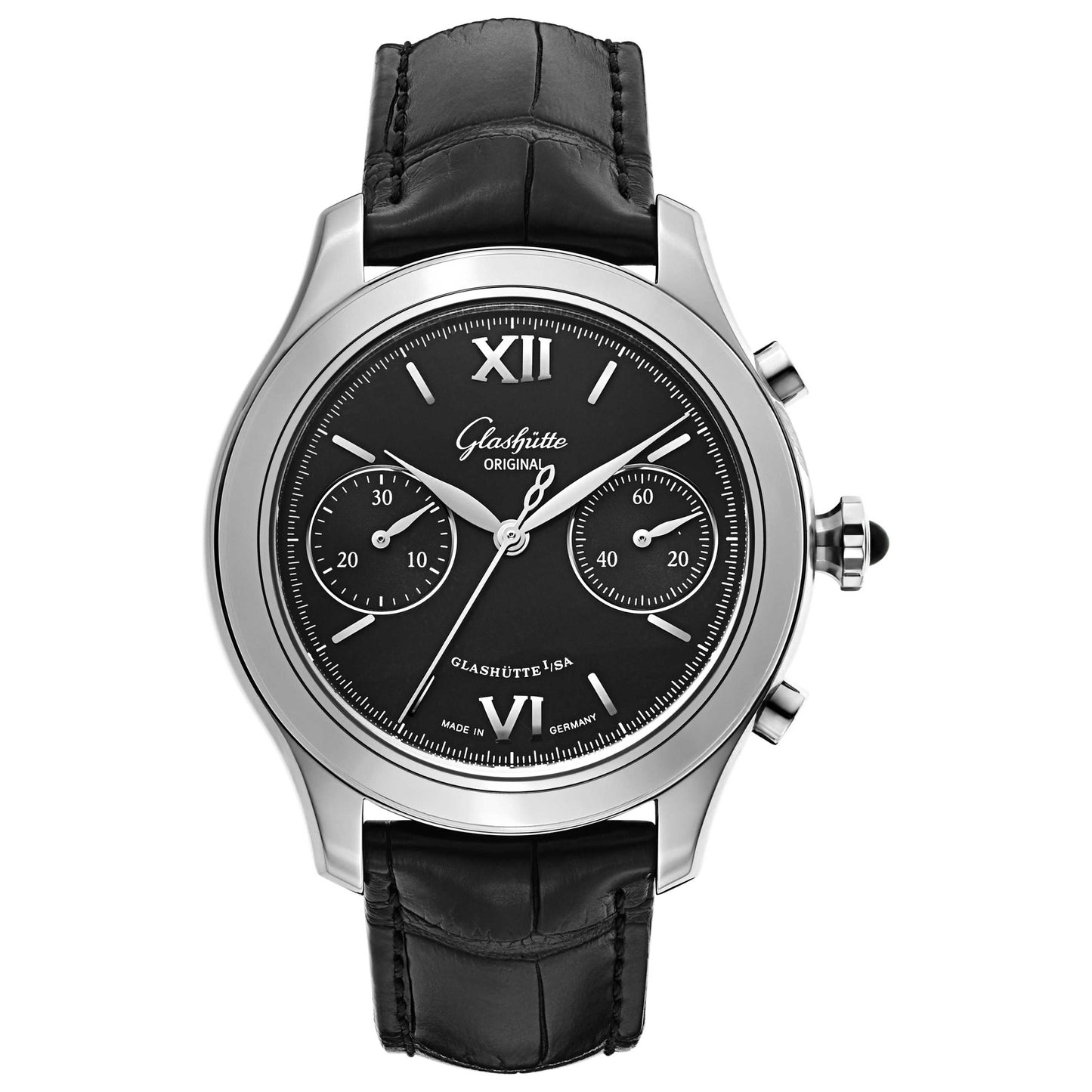 Front view of Glashutte Lady Serenade Women's Automatic Watch 39-34-13-02-04
