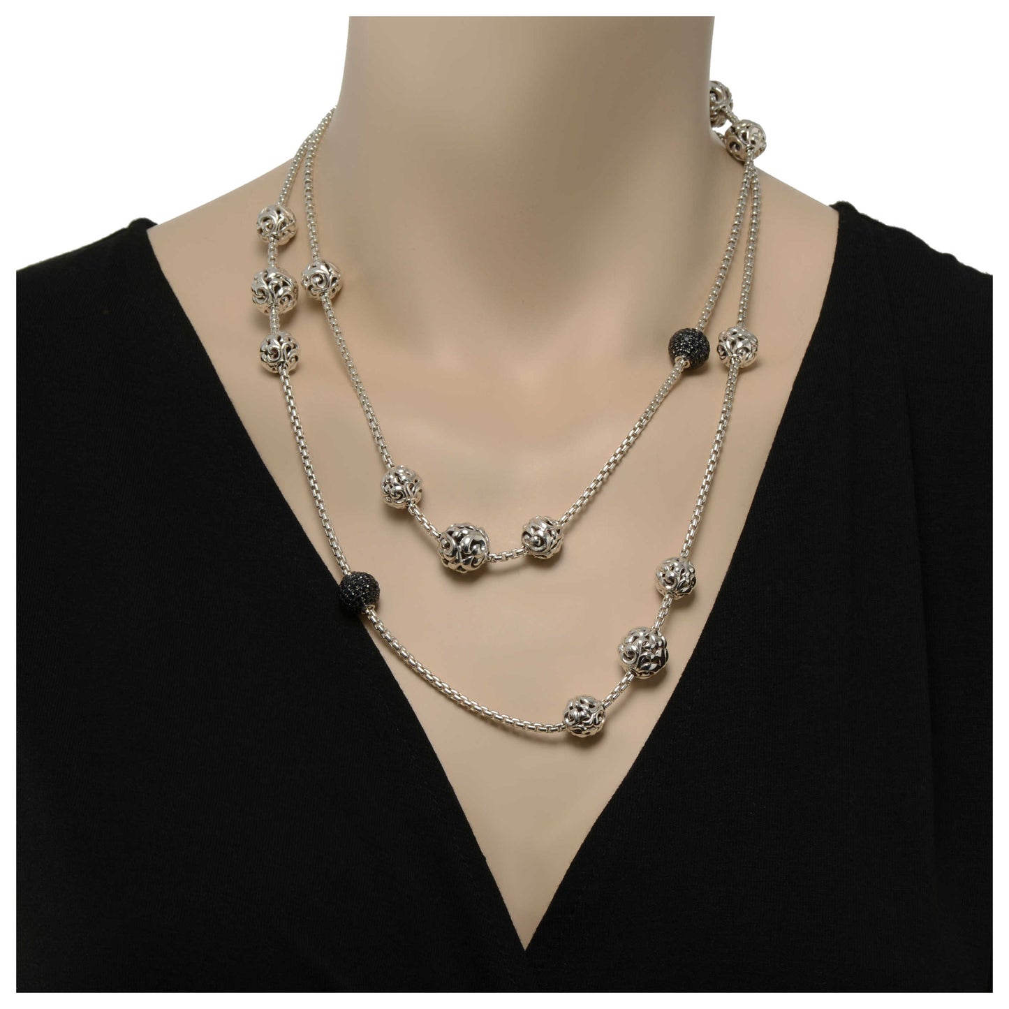 Charles Krypell Elegant Women's Necklace 4-6834-SBS - Image #2