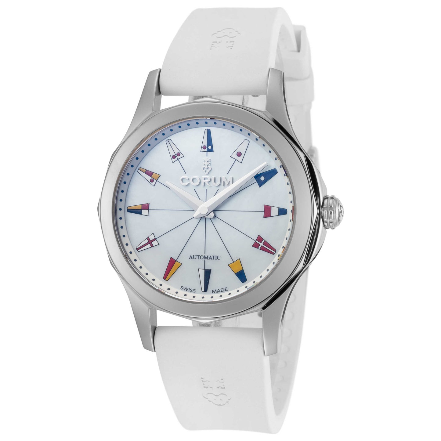 Front view of Corum Admiral's Cup Women's Automatic Watch 400-100-20-0379-PN12
