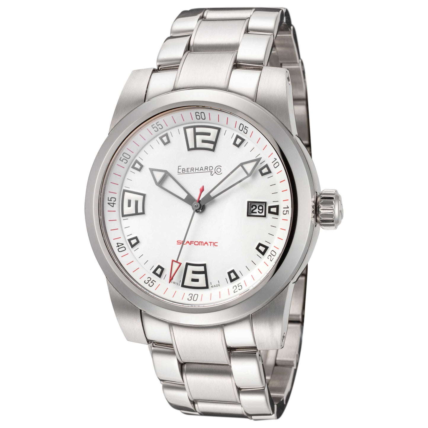 Front view of Eberhard & Co Scafomatic Men's Automatic Watch 41026-1-SS