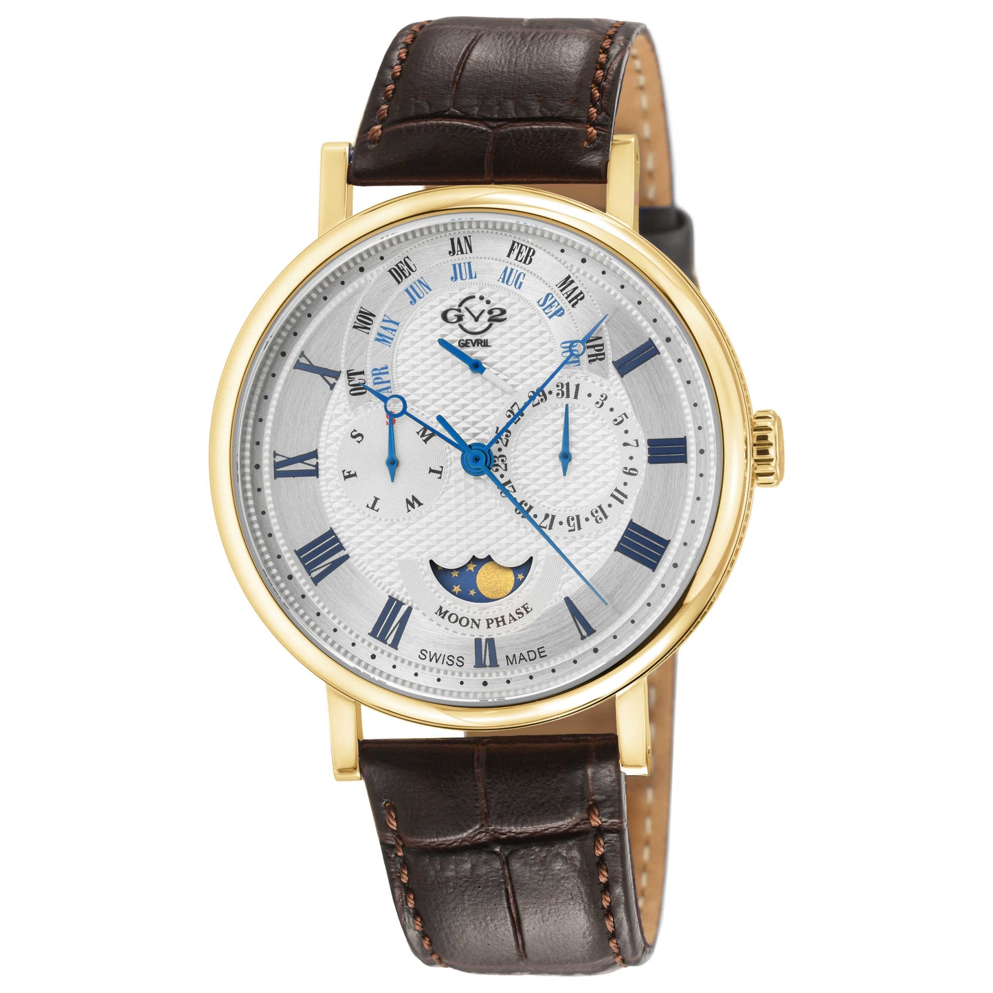 Front view of GV2 by Gevril Maestro Men's Quartz Watch 43602
