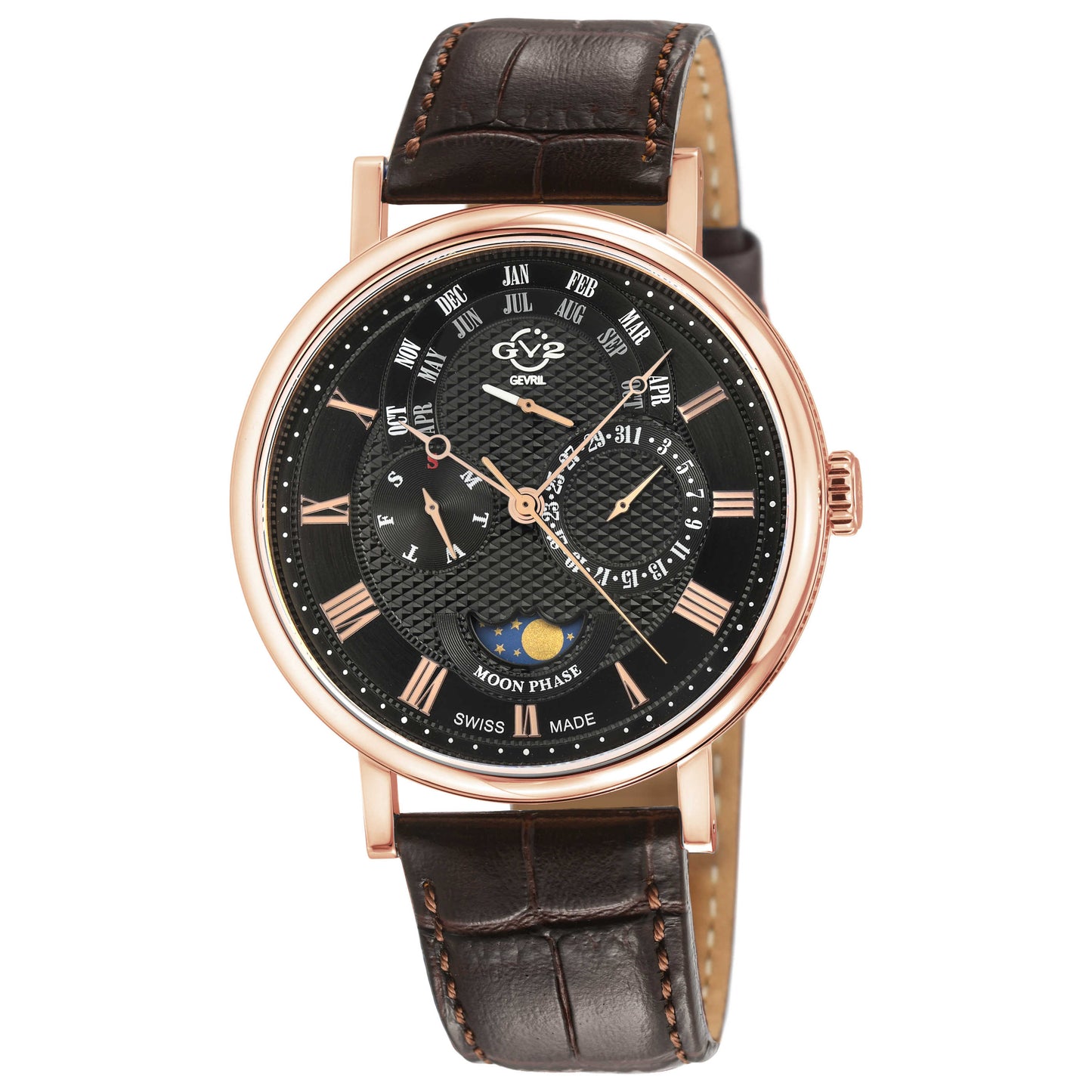 Front view of GV2 by Gevril Maestro Men's Quartz Watch 43604