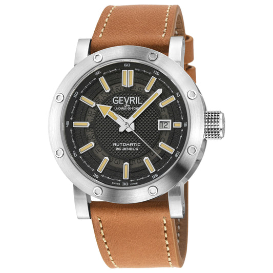 Front view of Gevril Flat Iron Men's Automatic Watch 43700