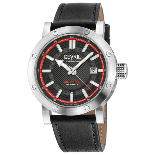 Front view of Gevril Flat Iron Men's Automatic Watch 43702