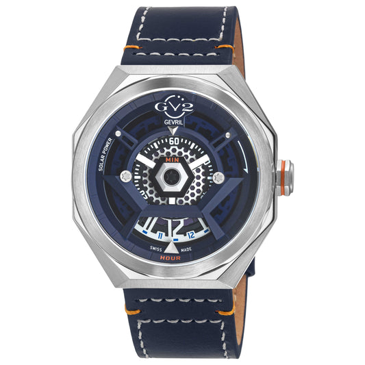 Front view of GV2 by Gevril Stella Solare Men's Quartz Watch 43800