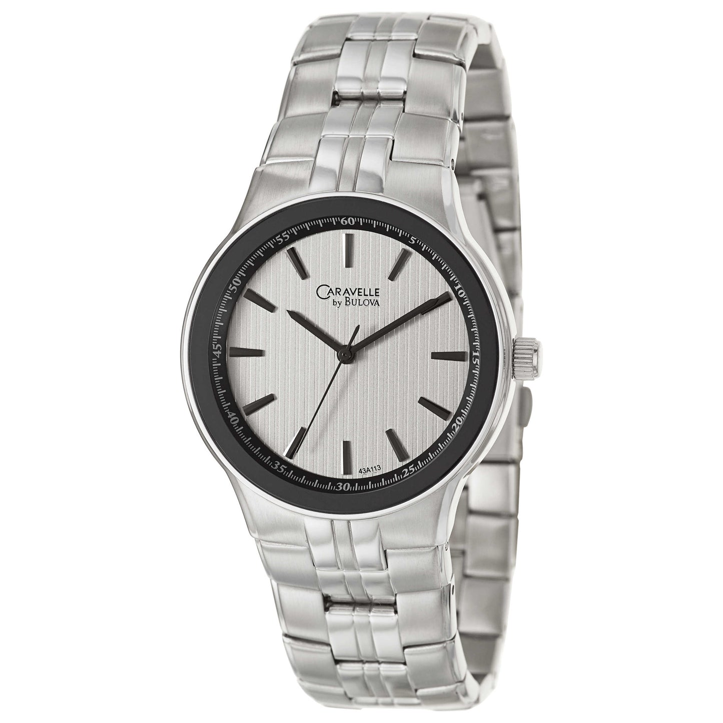 Front view of Caravelle Dress Men's Japanese Quartz (Battery-Powered) Watch 43A113