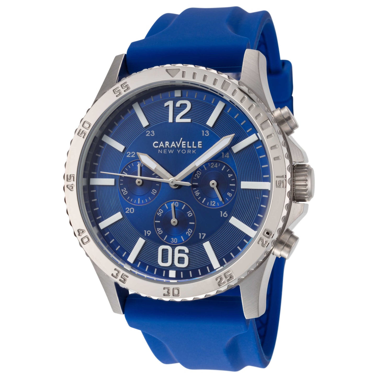 Front view of Caravelle by Bulova New York Men's Quartz Watch 43A117