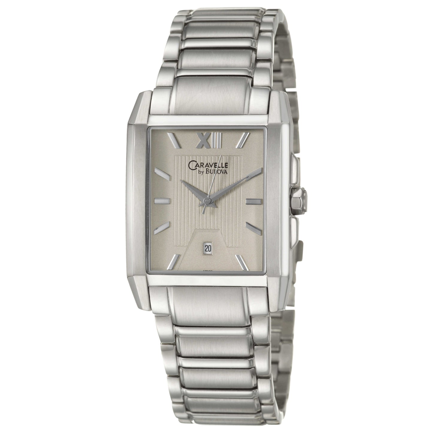 Front view of Caravelle Bracelet Men's Japanese Quartz (Battery-Powered) Watch 43B100