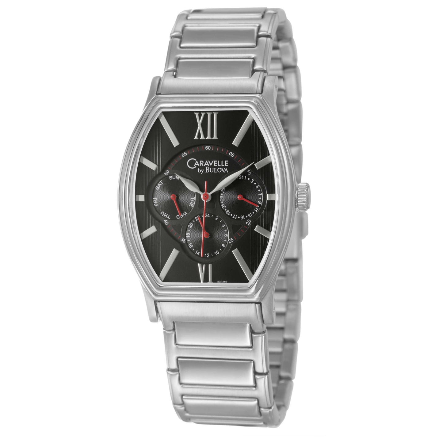 Front view of Caravelle Bracelet Men's Quartz Watch 43C102